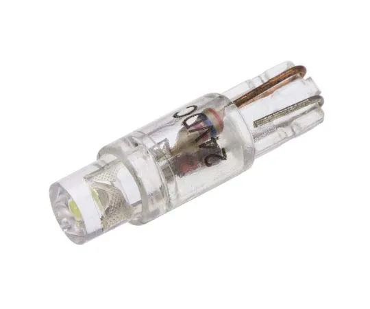 63-7782-25　LED Reflector Bulb, Wedge, White, T-1 3/4 Lamp, 4.5mm dia., 24 V　LE-0509-01W