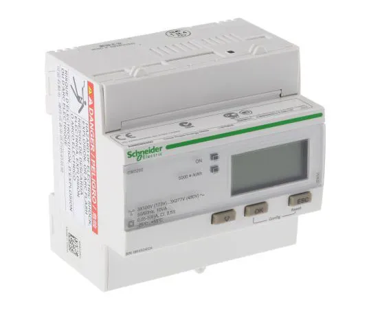 63-8038-51　Schneider Electric Acti 9 iEM3000 LCD Digital Power Meter, 10-Digits,　A9MEM3200