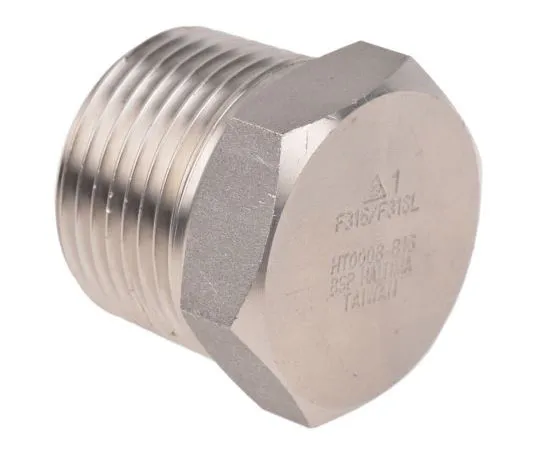 63-8031-51　RS PRO Stainless Steel Hexagon Straight Hexagon Plug 1in R(T) Male 1.14in　826-7030