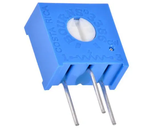 63-7975-51　2.2kΩ Through Hole Trimmer Potentiometer 0.5W Side Adjust Bourns 3386 Series　3386H-1-222LF