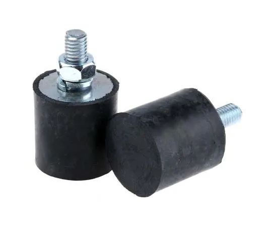 63-7758-32　FIBET Cylindrical M8 Zinc Plated Steel Anti Vibration Feet 3030VE20-60 51.6kg Compression Load ,30mm dia. Natural Rubber　3030VE20-60
