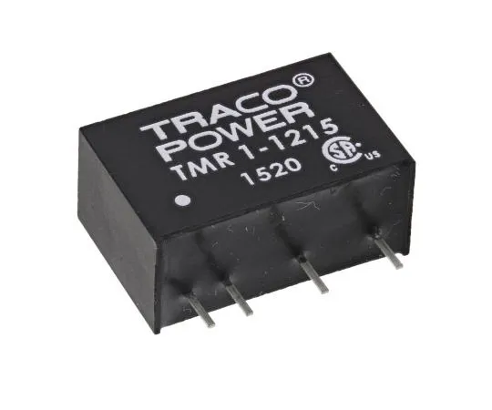 63-7970-30　TRACOPOWER TMR 1 1W Isolated DC-DC Converter Through Hole, Voltage in 9 → 18 V dc, Voltage out 24V dc　TMR 1-1215