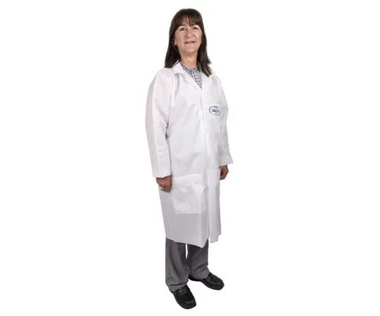 63-7952-64　Kimberly Clark White White Lab Coat, Unisex, Disposable Laboratory Polypropylene Chemical Splash Protection,　96720