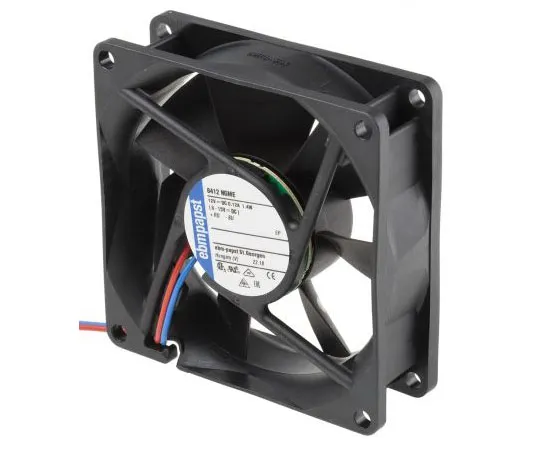 63-7959-86　ebm-papst 8400N Series Axial Fan, 80 x 80 x 25mm, 58m³/h, 1.4W, 12 V dc　8412NGME