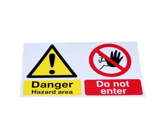 63-7815-68　RS PRO 1 x Keep Out Sign (English), Black/Red/White/Yellow PP　763-1705