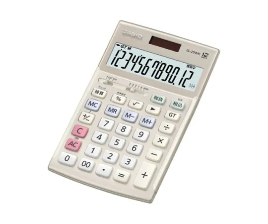 62-1061-85　［Discontinued］CASIO Full-Scale Business-Oriented Recalculation Type Calculator Just Type Gold　JS-20WKGD