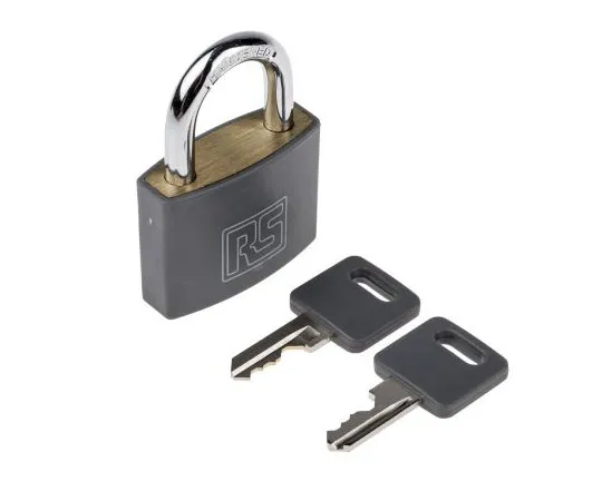 63-8032-04　RS PRO 43mm Brass Key Padlock　827-4391