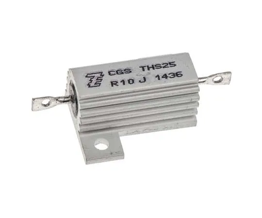 63-7804-83　TE Connectivity THS25 Series Aluminium Ho***d Solder Lug Wire Wound Panel Mount Resistor, 100mΩ ±5% 25W　THS25R10J