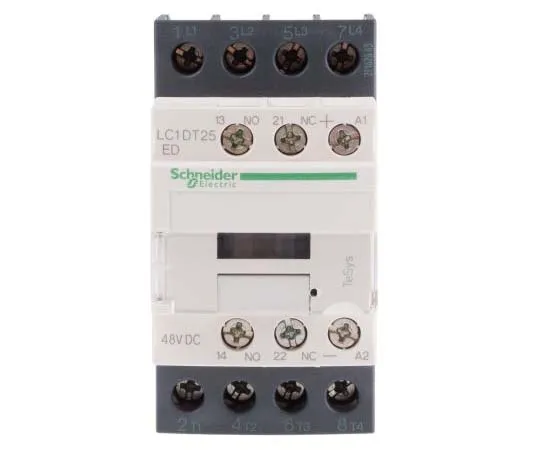63-7791-91　Schneider Electric 4 Pole Contactor, 25 A, 48 V dc Coil, TeSys D, 4NO　LC1DT25ED