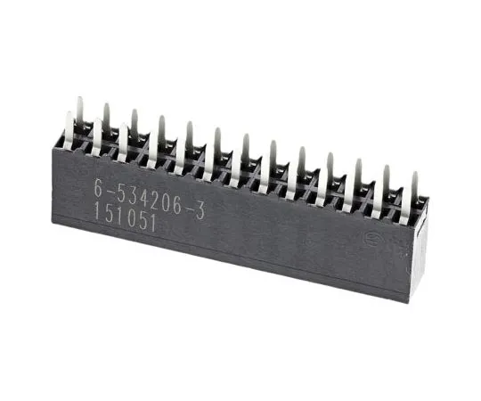 63-7991-50　TE Connectivity AMPMODU MOD II Series 2.54mm Pitch 26 Way 2 Row Straight PCB Socket, Through Hole, Solder Termination　6-534206-3