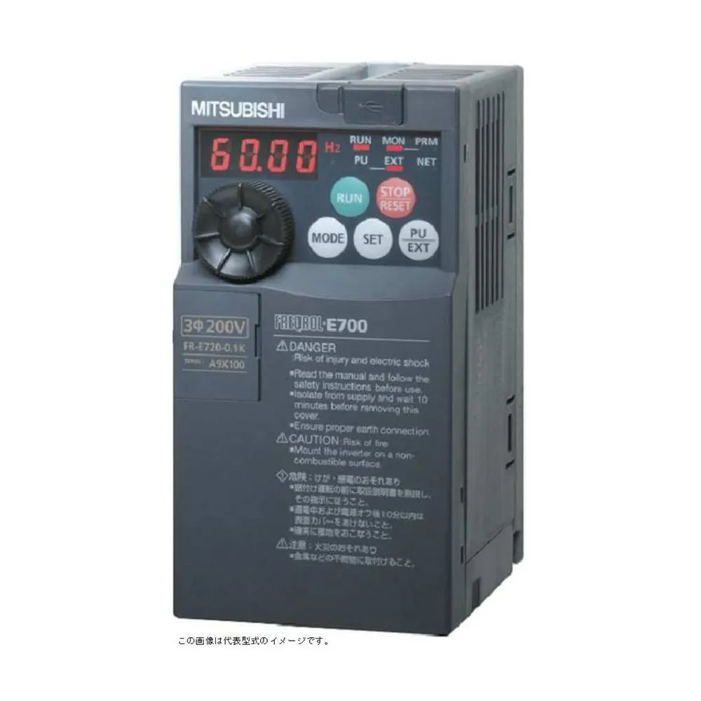 61-3561-70　［Discontinued］General-Purpose Inverter FREQROL-E700 Series 200 - 240V 0.8A　FR-E720-0.1K