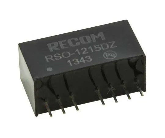 63-7783-34　Recom RSO 1W Isolated DC-DC Converter Through Hole, Voltage in 4.5 → 18 V dc, Voltage out ±15V dc　RSO-1215DZ