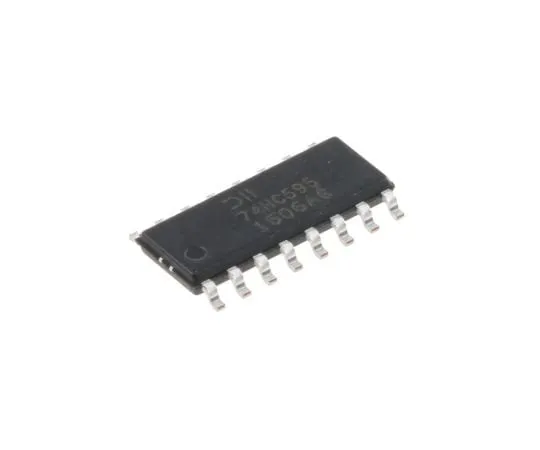 63-7999-02　DiodesZetex 74HC595S16-13 8-stage Shift Register, Serial to Parallel, Uni-Directional, 16-Pin SOIC　74HC595S16-13