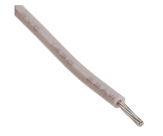 63-8050-57　RS PRO White Hook Up Wire UL1430, 0.33 mm², 300 V 22 AWG, 100m　873-9977