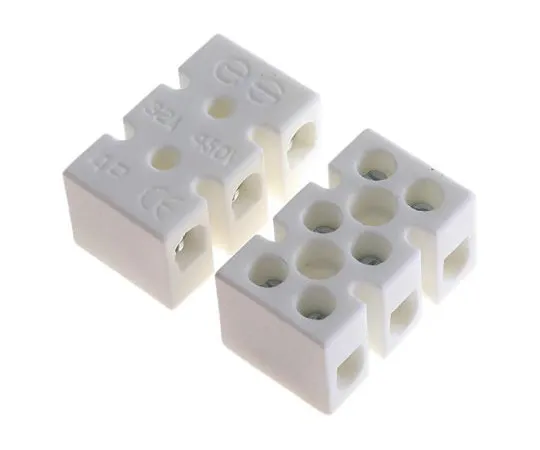 63-8018-04　RS Non-F***d Terminal Block, 3 Way/Pole, Screw Down Terminals, 12 AWG Screw Down, Ceramic, 250 V　813-3105