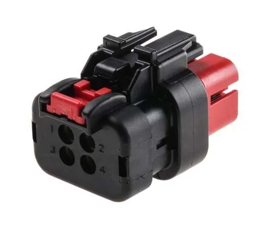 63-7765-59　TE Connectivity AMPSEAL 16 Series, 2 Row 4 Way Cable Mount Socket Housing　776487-1