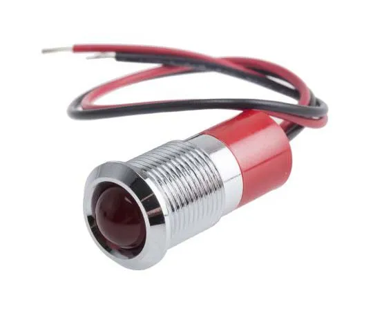 63-7760-42　RS PRO Red Indicator, 220 V ac, 14mm Mounting Hole Size, Lead Wires Termination, IP67　722-7473