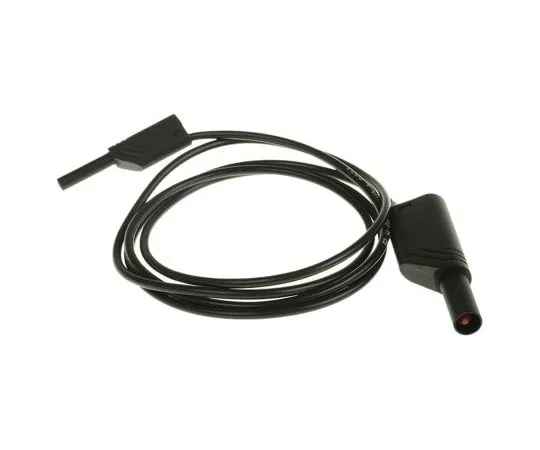 63-7980-01　Hirschmann 2 mm Test lead, 10A, 1000V ac/dc, Black, 100cm Lead Length　975163100