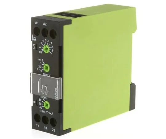 63-7998-52　Tele Interval Single Timer Relay, Screw, 0.5 → 10 s, 1.5 → 30 s, 3 → 60 s, 9 → 180 s, SPNO,　V2ZS20 12-240V AC/DC