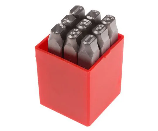 63-8052-31　RS PRO 8mm x 9 Piece Engraving Number Punch Set, (0 → 8)　875-4746