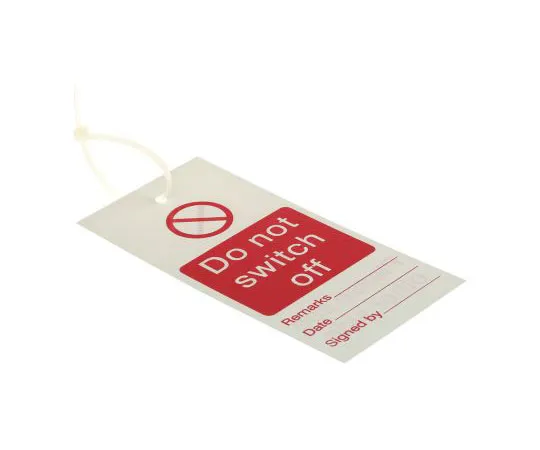 63-7990-25　1 x 'Do Not Switch Off' Lockout Tag, 160 x 75mm　792-4515