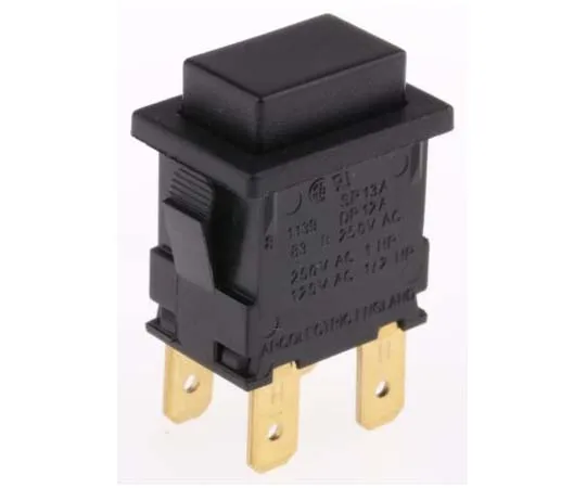 63-7798-10　Arcolectric Double Pole Double Throw (DPDT) Momentary Miniature Push Button Switch, IP65, 12.9 x 19.8mm, Panel Mount　H8351ABAAAB