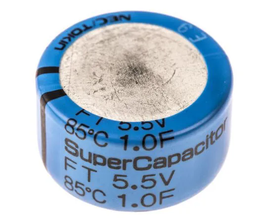 63-7984-39　KEMET 1F Supercapacitor EDLC -20 → +80% Tolerance Supercap FT Series 5.5V dc Through Hole　FT0H105ZF