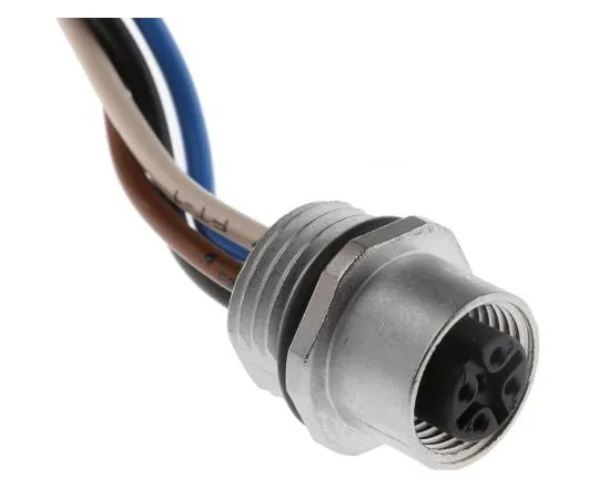 63-8009-22　Binder 713, 763 Series M12 Cable Mount Connector, 4 contacts Socket　09-3432-433-04