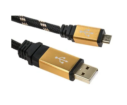 63-8021-36　Roline USB 2.0, Male USB A to Male Micro USB B, 0.8m USB Cable　11.02.8825-10