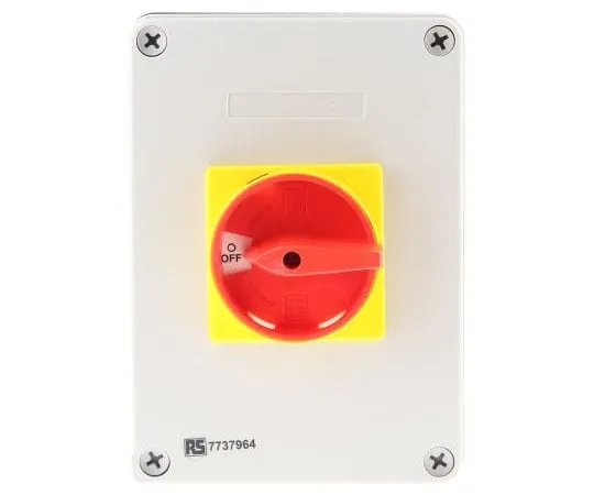 63-7962-79　4 Pole Panel Mount Non F***d Isolator Switch, 32 A, 15 kW, IP65　773-7964