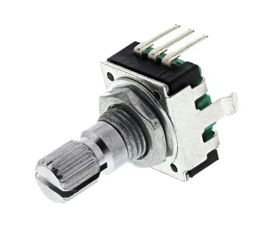 63-7984-96　Bourns 24 Pulse Incremental Mechanical Rotary Encoder with a 6 mm Knurl Shaft (Indexed), Through Hole　PEC11R-4215K-N0024