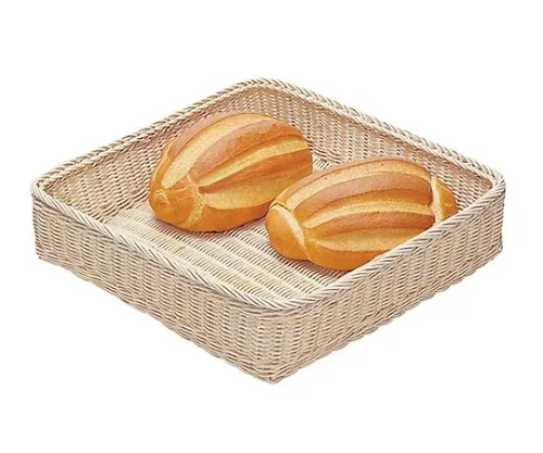 61-7932-65　［Discontinued］Safety Coated Rattan Large Basket OM-20-N 400 x 400 x 90　8524200