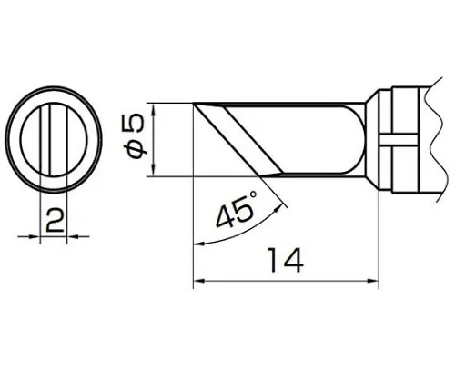 61-4928-22　［Discontinued］KL Type for Trowel Tip 938　T10-KL