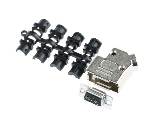 63-7951-86　9 Way D-Sub Socket Connector Kit With Contact Insert, D-sub Socket Connector, Hood, UNC 4-40 Thumb Screws　D45ZK9-DB9S-K