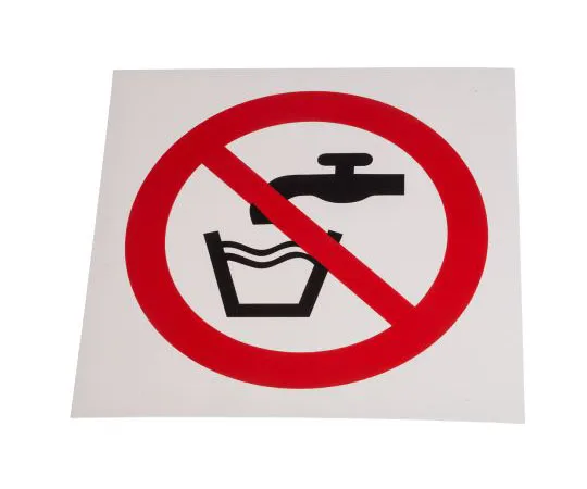 63-8042-99　Plastic Not Drinking Water Prohibition Sign, None, None　857-8646