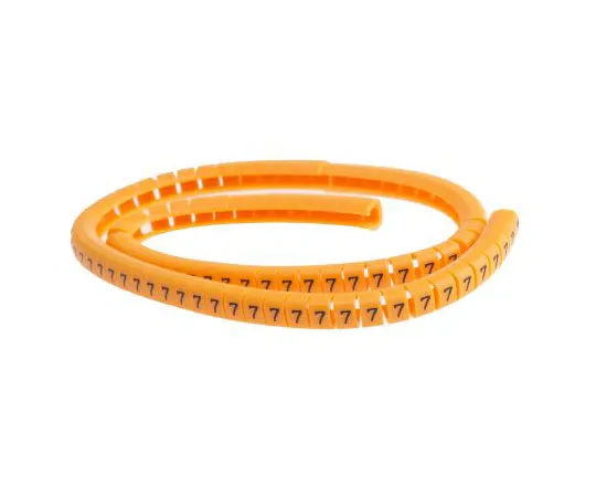 63-8016-47　RS PRO Snap On Cable Marker, Pre-printed 5 Black on Orange 4 → 5mm Dia. Range　812-1405