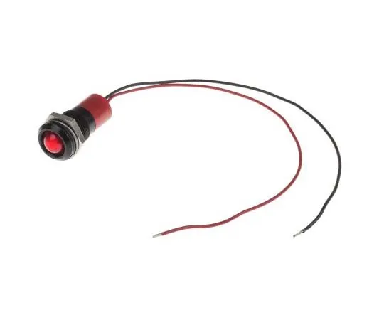 63-7760-39　RS PRO Red Indicator, 24 V dc, 14mm Mounting Hole Size, Lead Wires Termination, IP67　722-7448