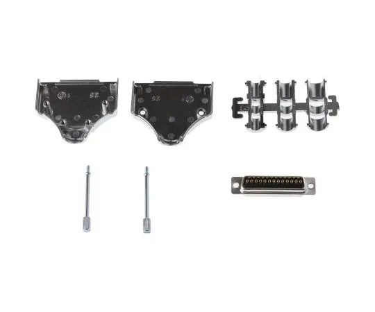 63-7951-84　25 Way D-Sub Plug Connector Kit With Cable Clamp, Contact Insert, D-sub Plug Connector, Hood, Metalised Grommet Kit,　MHDM25-DM25P-K