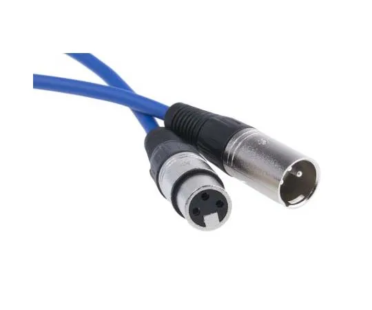 63-7788-49　RS PRO XLR Cable Assembly 5m Blue Female XLR to Male XLR　742-4510