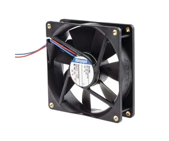 63-7793-03　ebm-papst 3400N Series Axial Fan, 92 x 92 x 25mm, 102m³/h, 3.2W, 24 V dc　3414NHH-RS0