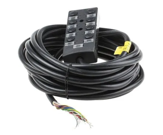 63-8053-37　RS PRO M12 Sensor Box, 8 Port, 10m Cable Length　877-1182