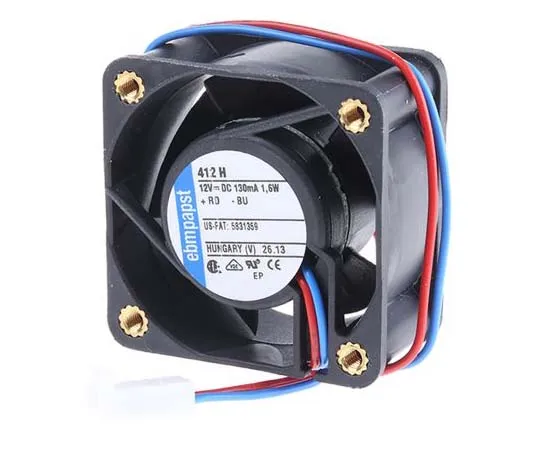 63-7792-90　ebm-papst 400 Series Axial Fan, 40 x 40 x 20mm, 13.5m³/h, 1.6W, 12 V dc　412H-RS0