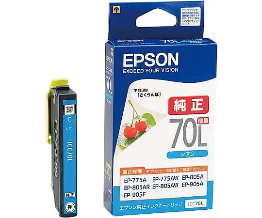 61-0512-50　［Discontinued］Epson Genuine Ink Cartridge Cyan　ICC70L