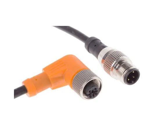 63-8053-44　RS PRO Right Angle M12 to Straight M12 Cable assembly, 4 Core 2m Cable　877-1211