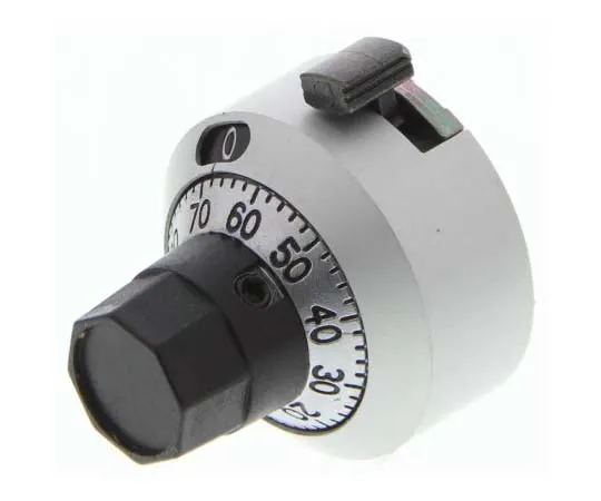 63-7778-21　Bourns Potentiometer Knob, Dial Type, 22.2mm Knob Diameter, Chrome, 6.35mm Shaft　H-22-6A