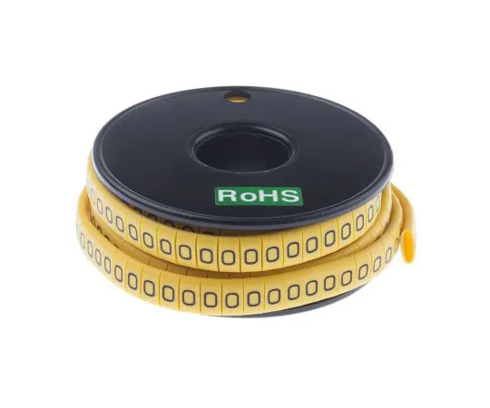 63-8016-12　RS PRO Slide On Cable Marker, Pre-printed O Black on Yellow 3.5 → 7mm Dia. Range　812-1155
