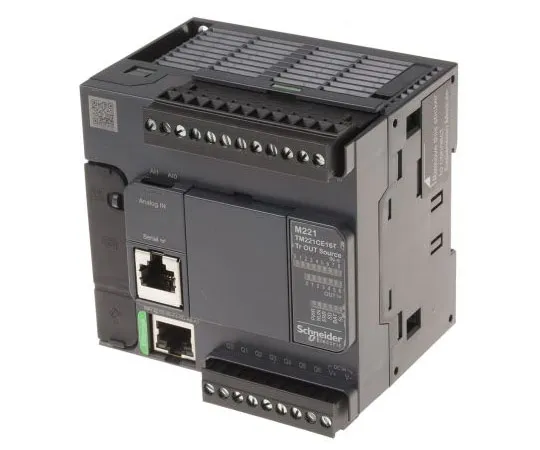 63-8008-14　Schneider Electric Modicon M221 PLC CPU Mini USB Interface, 10000 Steps Program Capacity, 9 Inputs, 7 Outputs　TM221CE16T