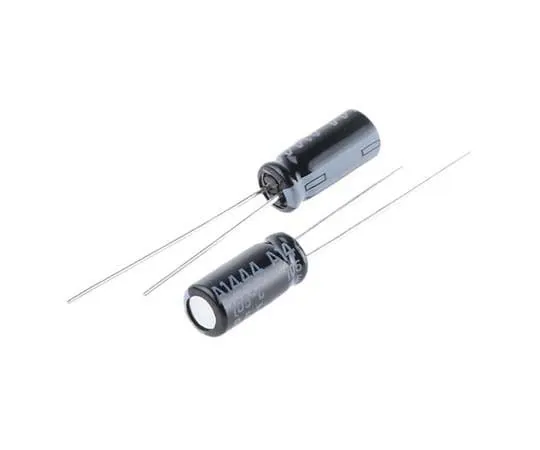 63-7798-93　Rubycon 10μF 63V dc Aluminium Electrolytic Capacitor, Through Hole 5 (Dia.) x 11mm +105°C 5mm 2mm　63YXJ10M5X11