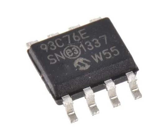63-8029-62　Microchip 93C76-E/SN, 8 kbit, 16 kbit Serial EEPROM Memory 8-Pin SOIC Serial-3 Wire　93C76-E/SN