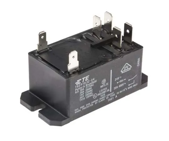 63-7794-49　TE ConnectivityT92 DPST Non-Latching Relay PCB Mount, 24V dc Coil, 30A　7-1393211-4